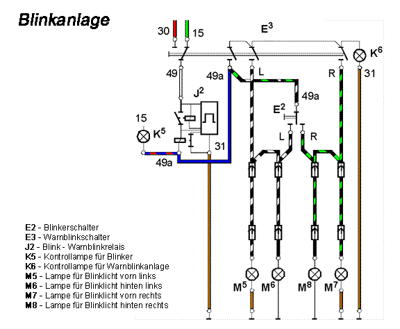 Schaltplan Blinkanlage - Wiring Diagram